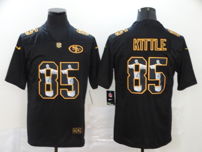 Cheap 2022 Men San Francisco 49ers 85 George Kittle Nike black limited NFL Jersey